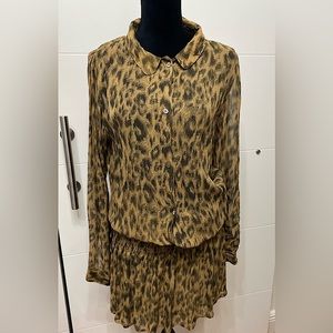 Ganni dress animal print S